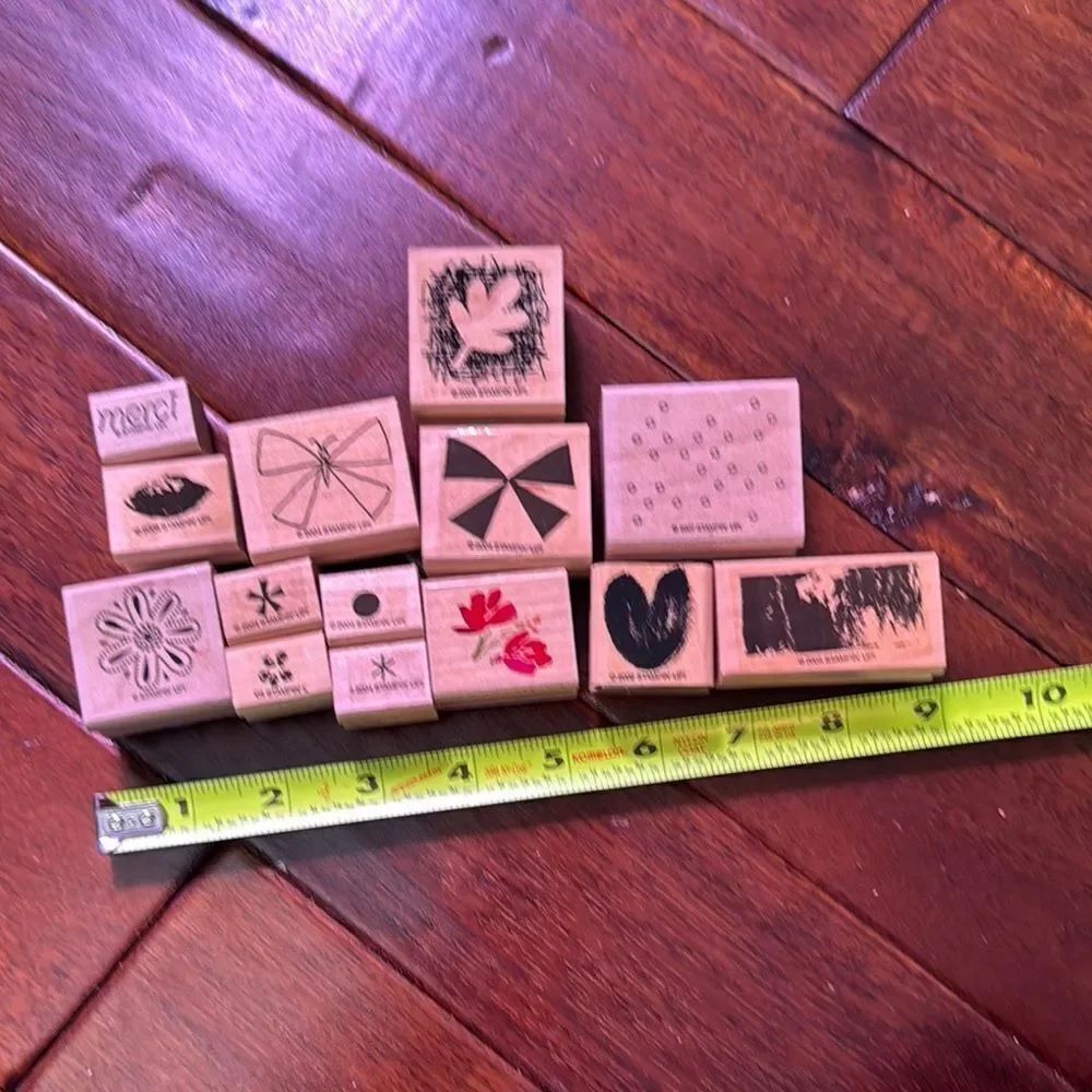 Wooden Rubber Stamp Set